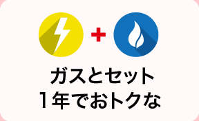 ガスとセット 1年でおトクな